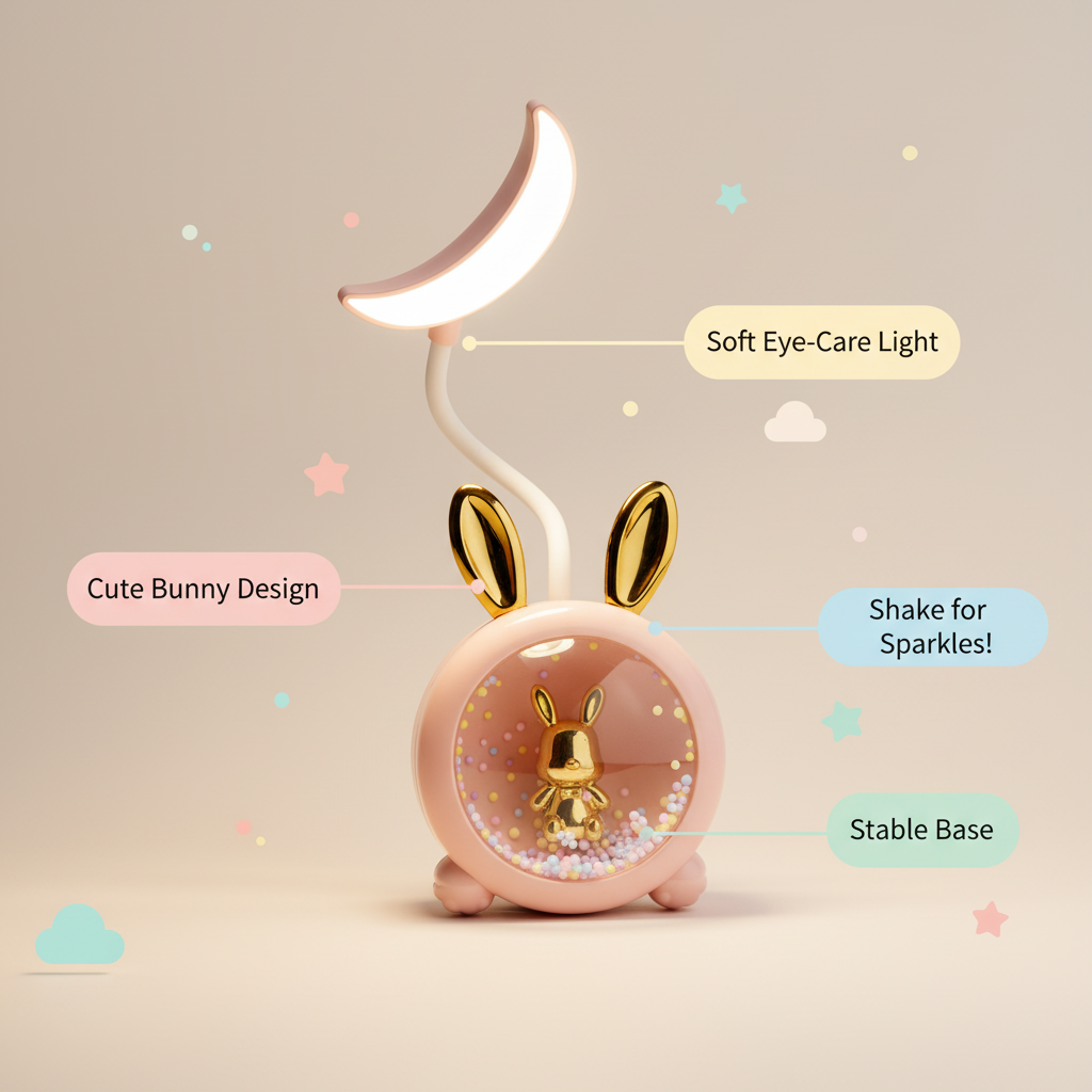 How can the right lighting reduce eye strain for children during night hours?