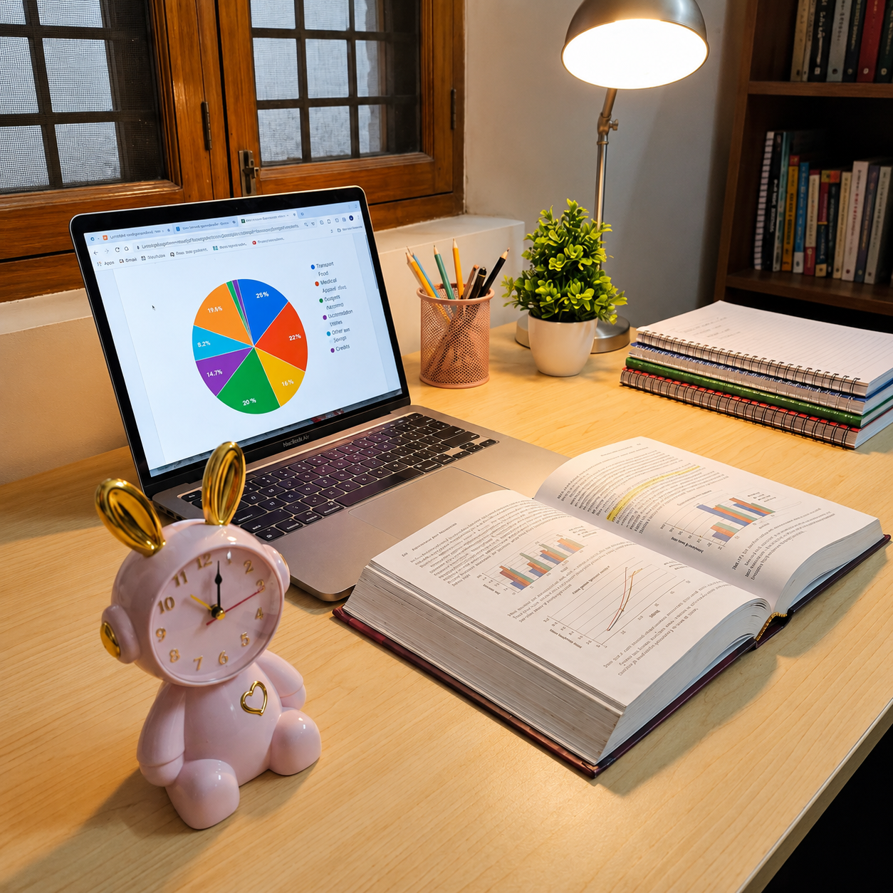Astronaut Bunny Analog Table Clock !