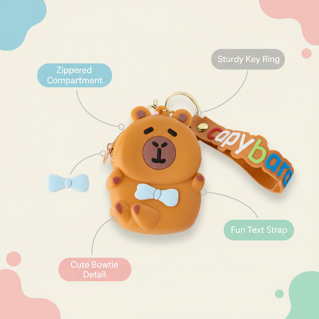 Capybara Coin Pouch – Fish Top Edition