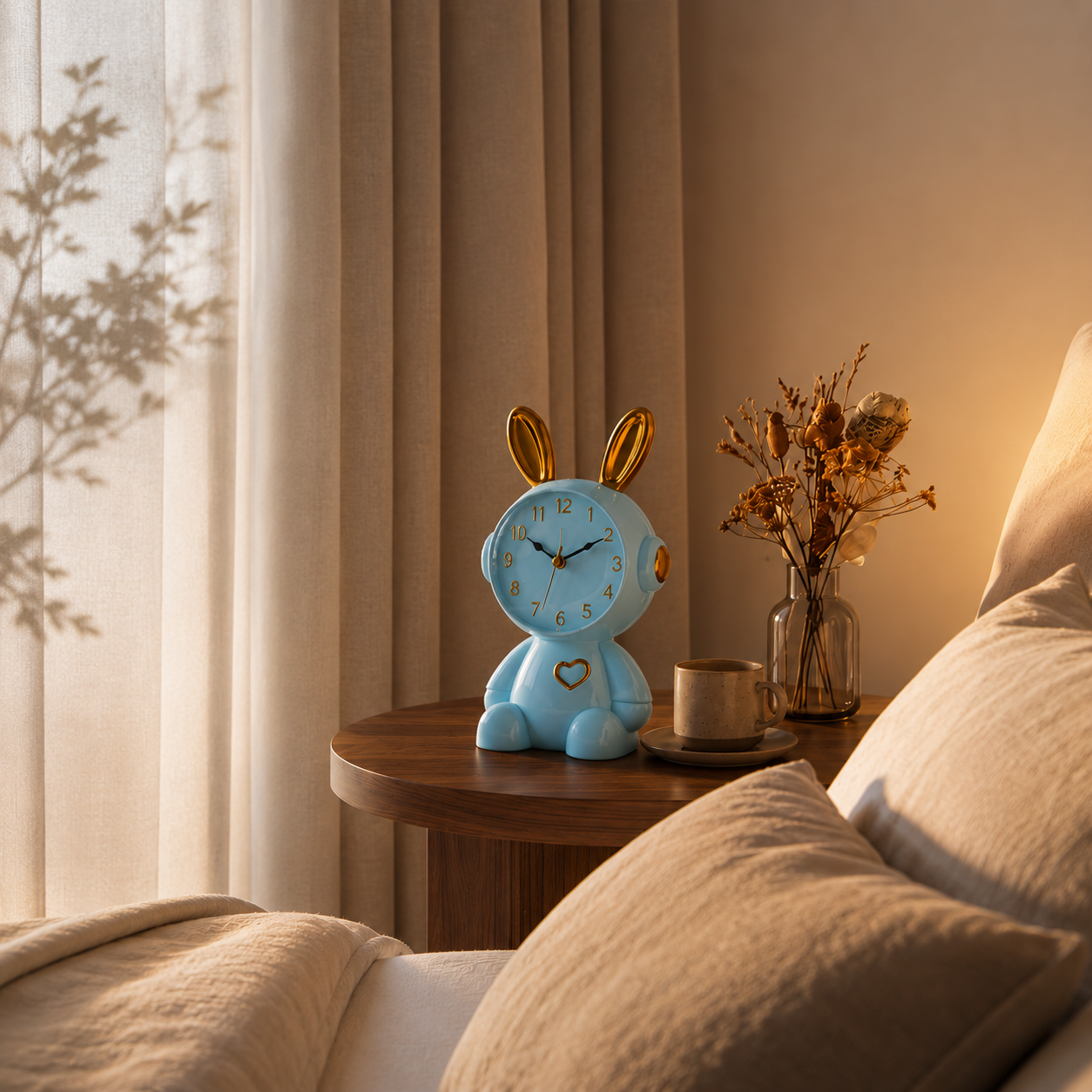 Astronaut Bunny Analog Table Clock !