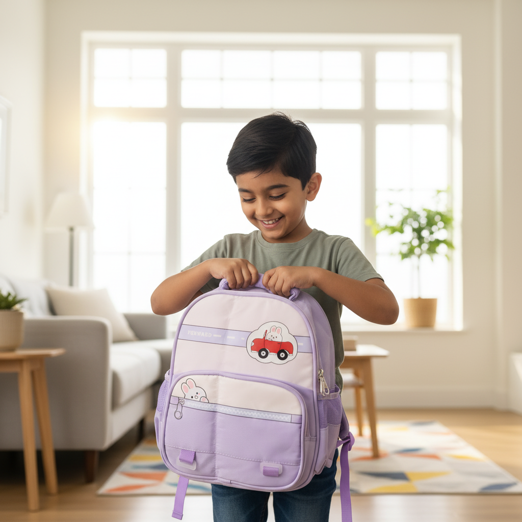 Forest Green Car Explorer Toddler Backpack