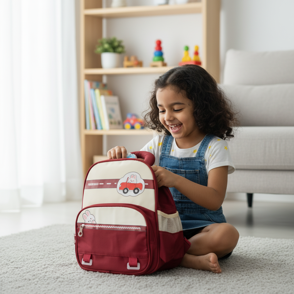 Forest Green Car Explorer Toddler Backpack