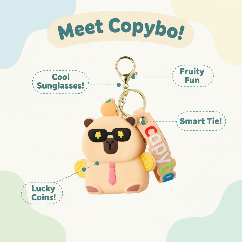 Rich Capybara Coin Pouch – Money Sunglasses Edition