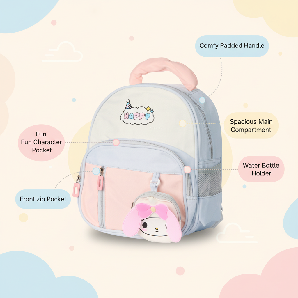 Lavender Puppy Toddler Backpack