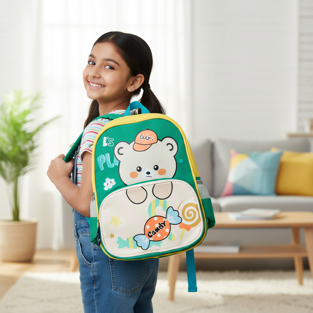 Green Candy Bear Toddler Backpack