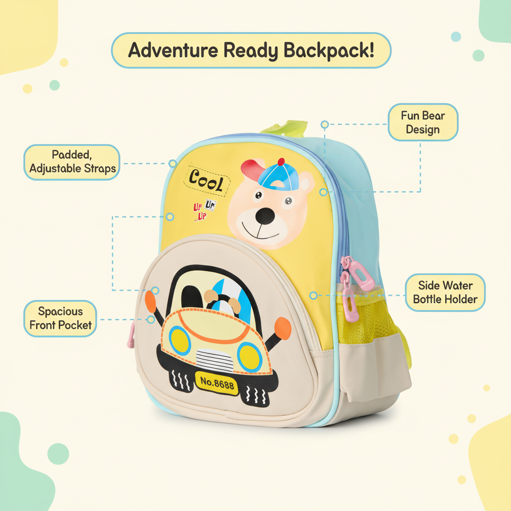 Bear Car Toddler Backpack