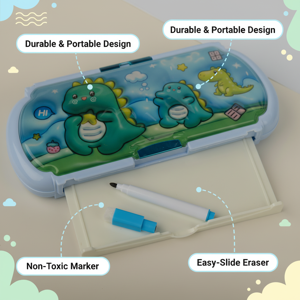 Happy Dino Adventure Lock Pencil Box Collection