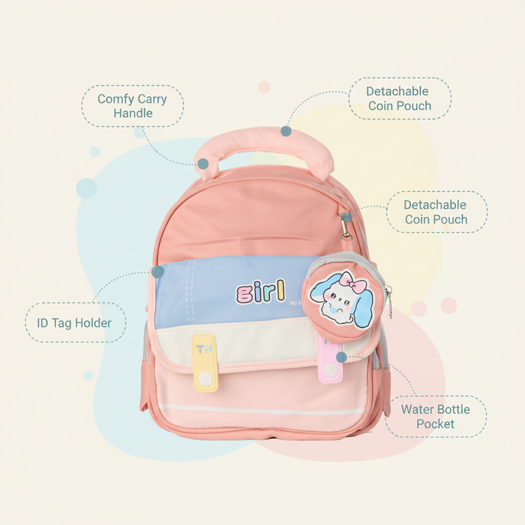 Lavender Puppy Toddler Backpack