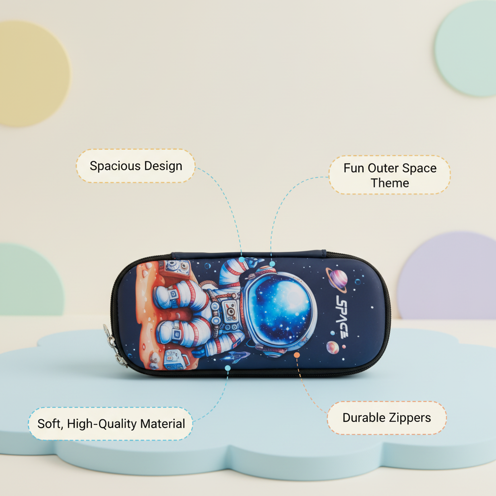 Galaxy Astronaut Zipper Pencil Pouch