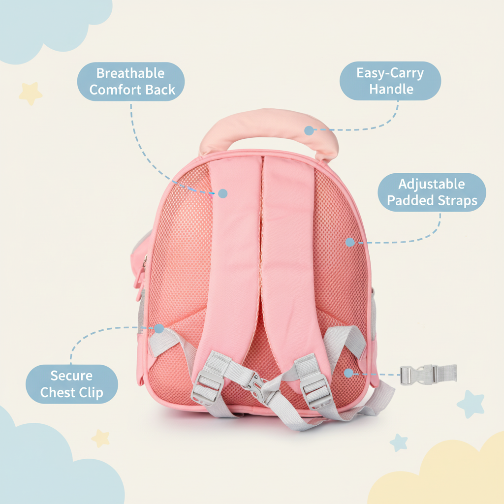 Lavender Puppy Toddler Backpack