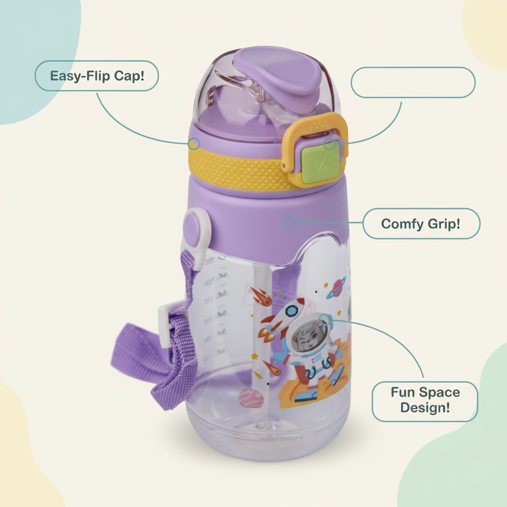 Astro Explorer Kids Straw Bottle
