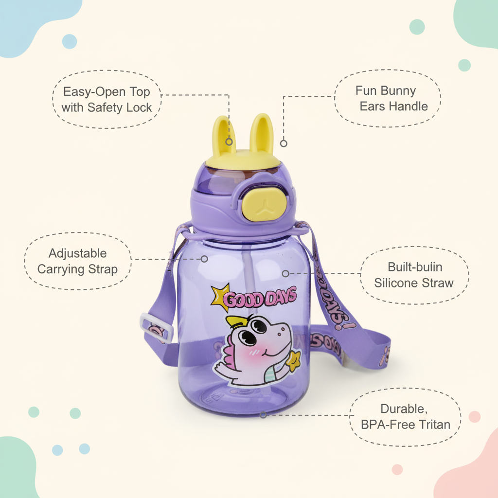 Good Days Hippo Sipper Bottle
