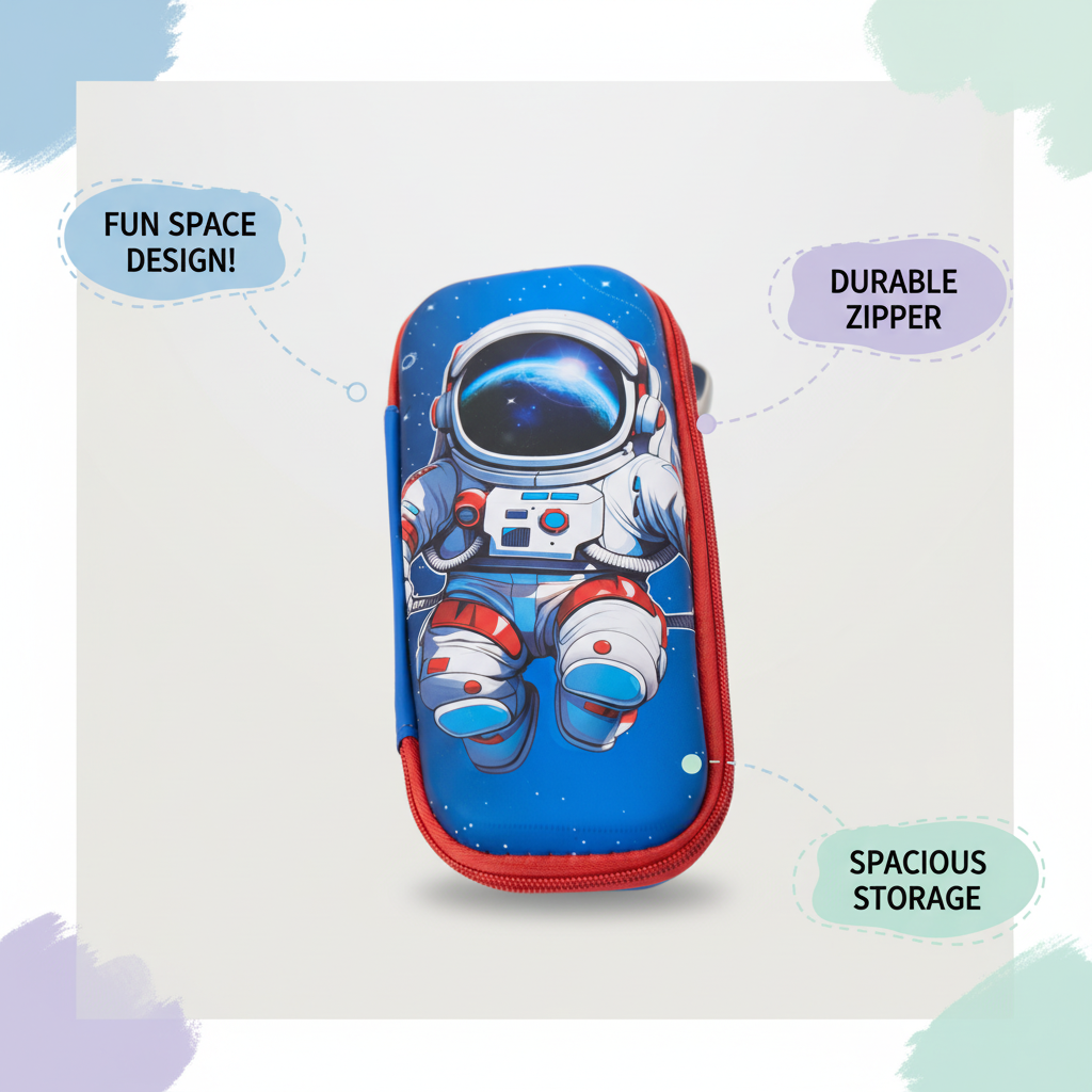 Galaxy Astronaut Zipper Pencil Pouch