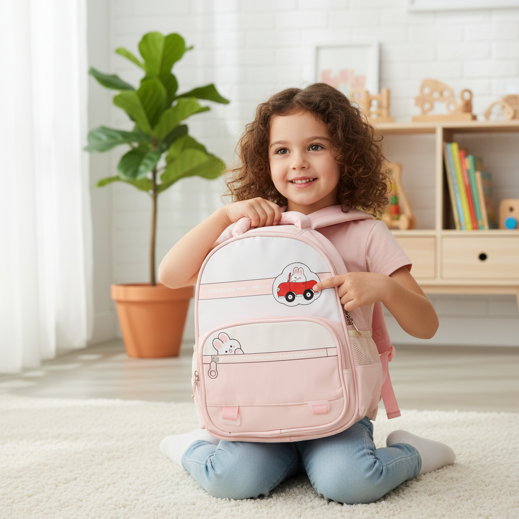 Forest Green Car Explorer Toddler Backpack