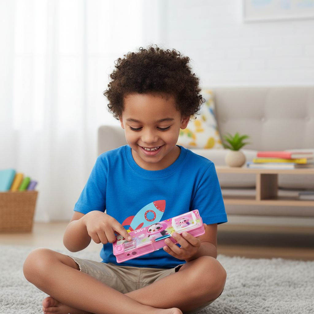 Love Friends Penguin Utility Pencil Box