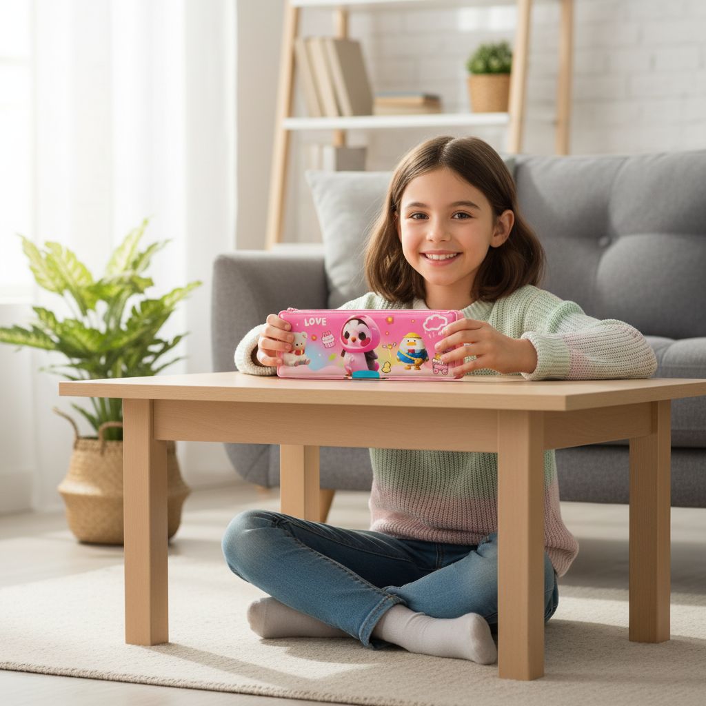 Love Friends Penguin Utility Pencil Box