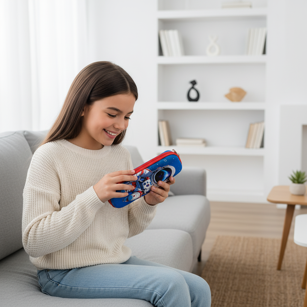 Ocean Princess Smart Pencil Case with Calculator