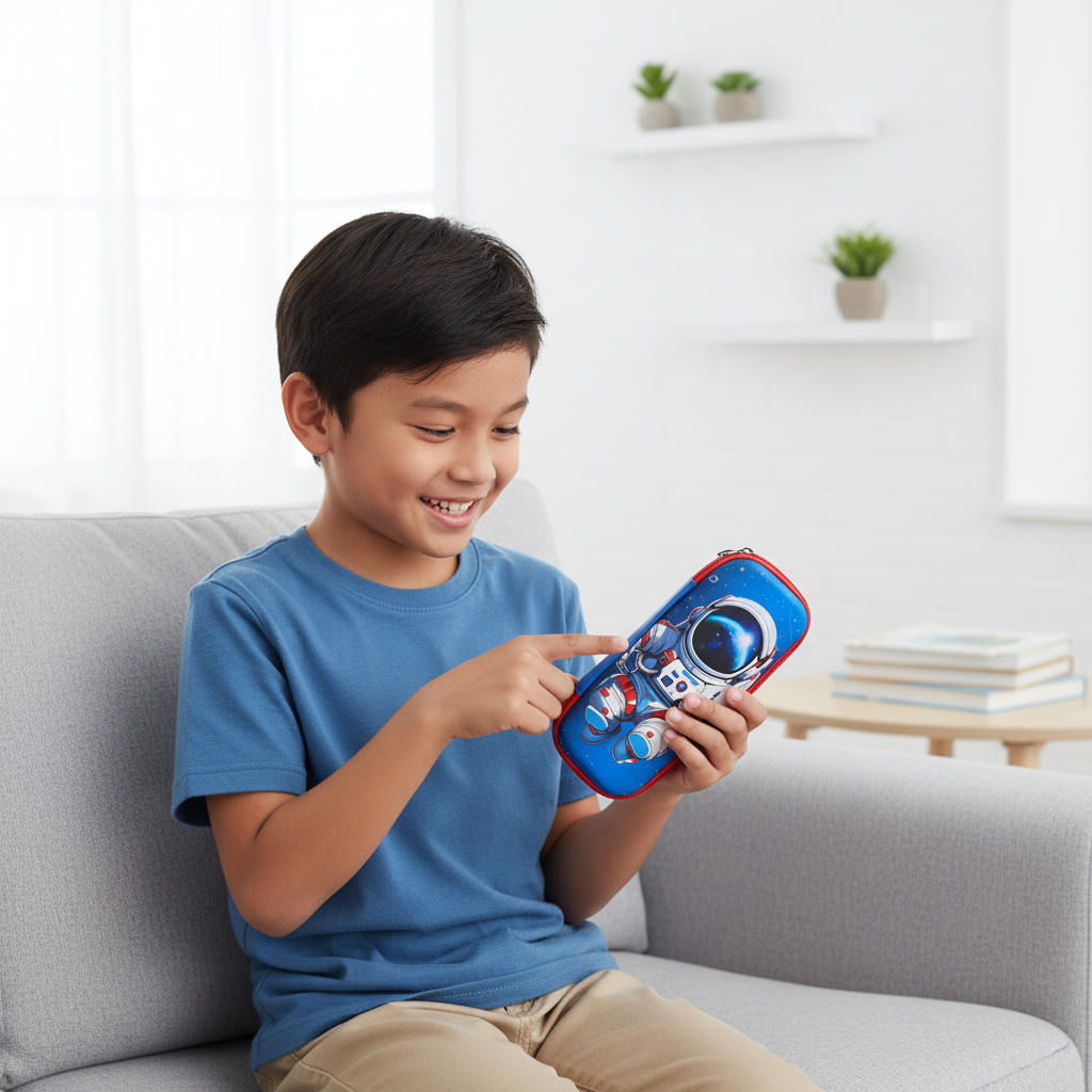 Galaxy Astronaut Zipper Pencil Pouch