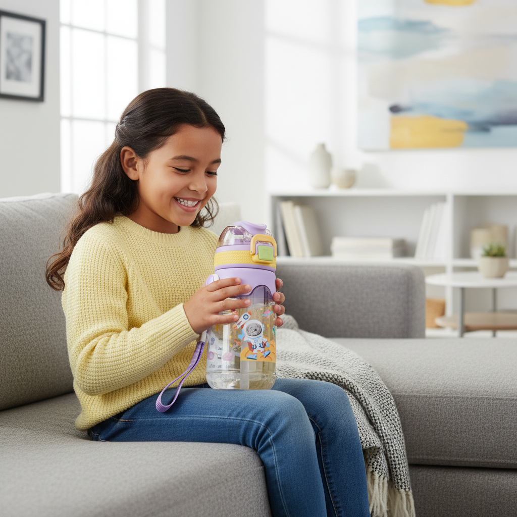 Astro Explorer Kids Straw Bottle