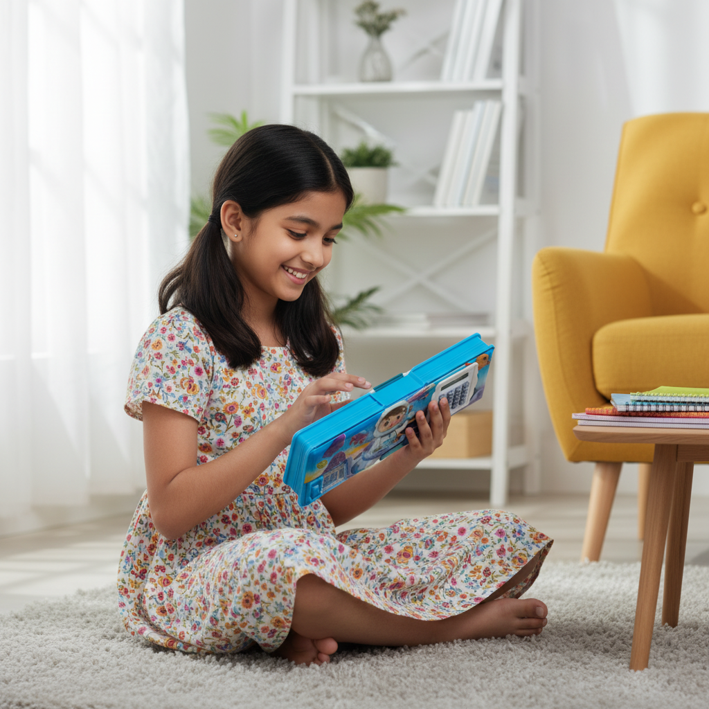 Space Kid Utility Pencil Box with Calculator