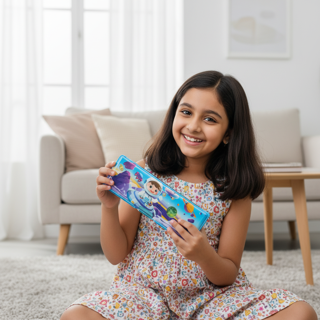 Space Kid Utility Pencil Box with Calculator