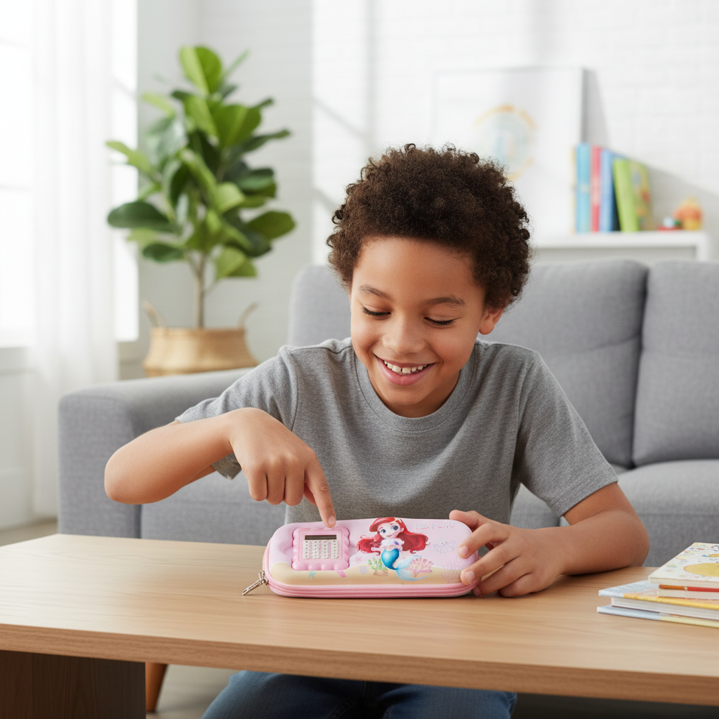 Ocean Princess Smart Pencil Case with Calculator