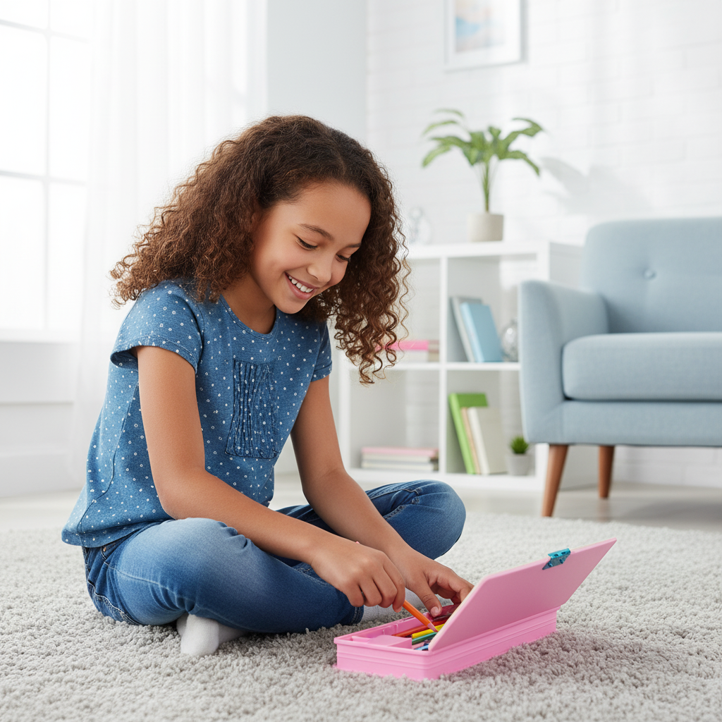 Love Friends Penguin Utility Pencil Box