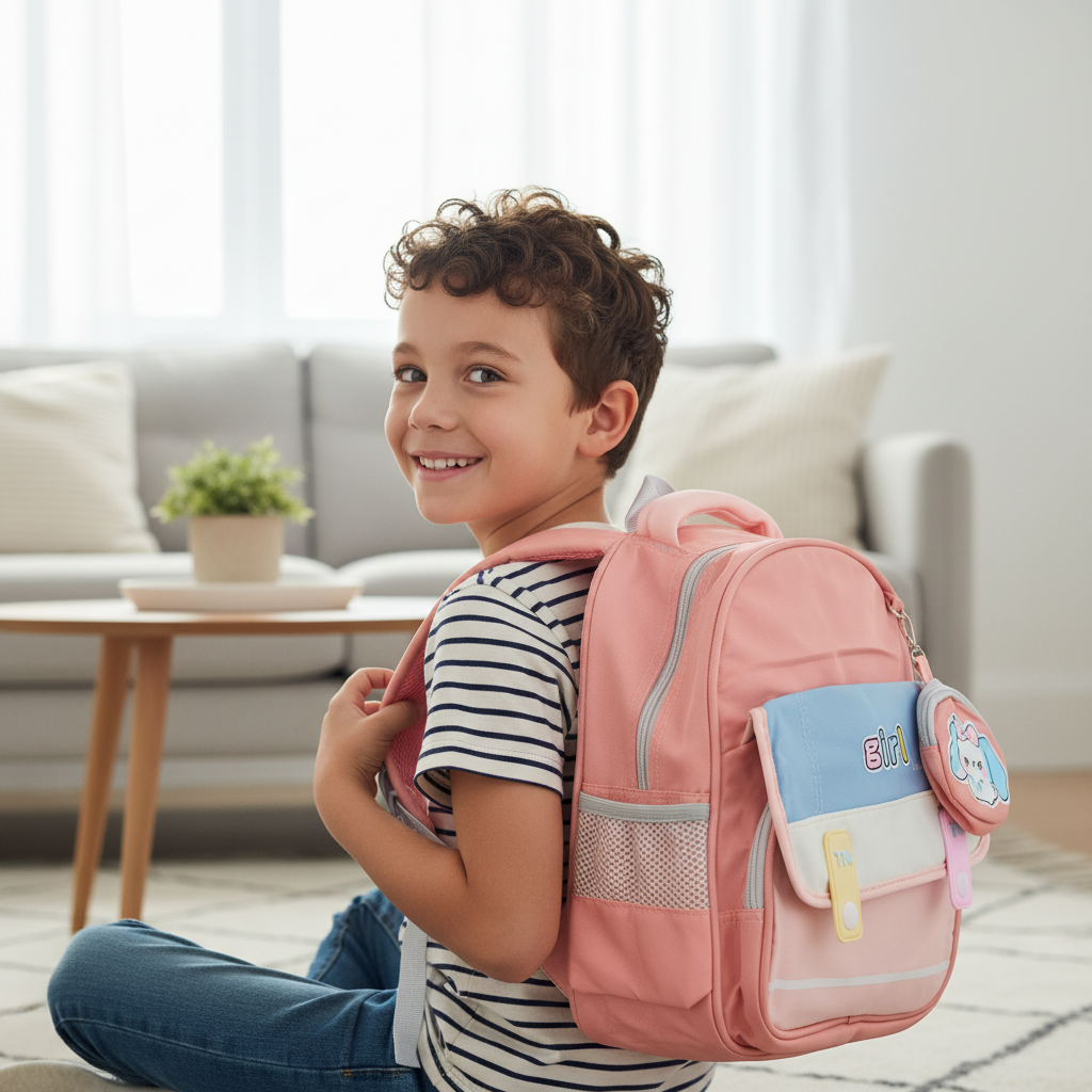 Lavender Puppy Toddler Backpack