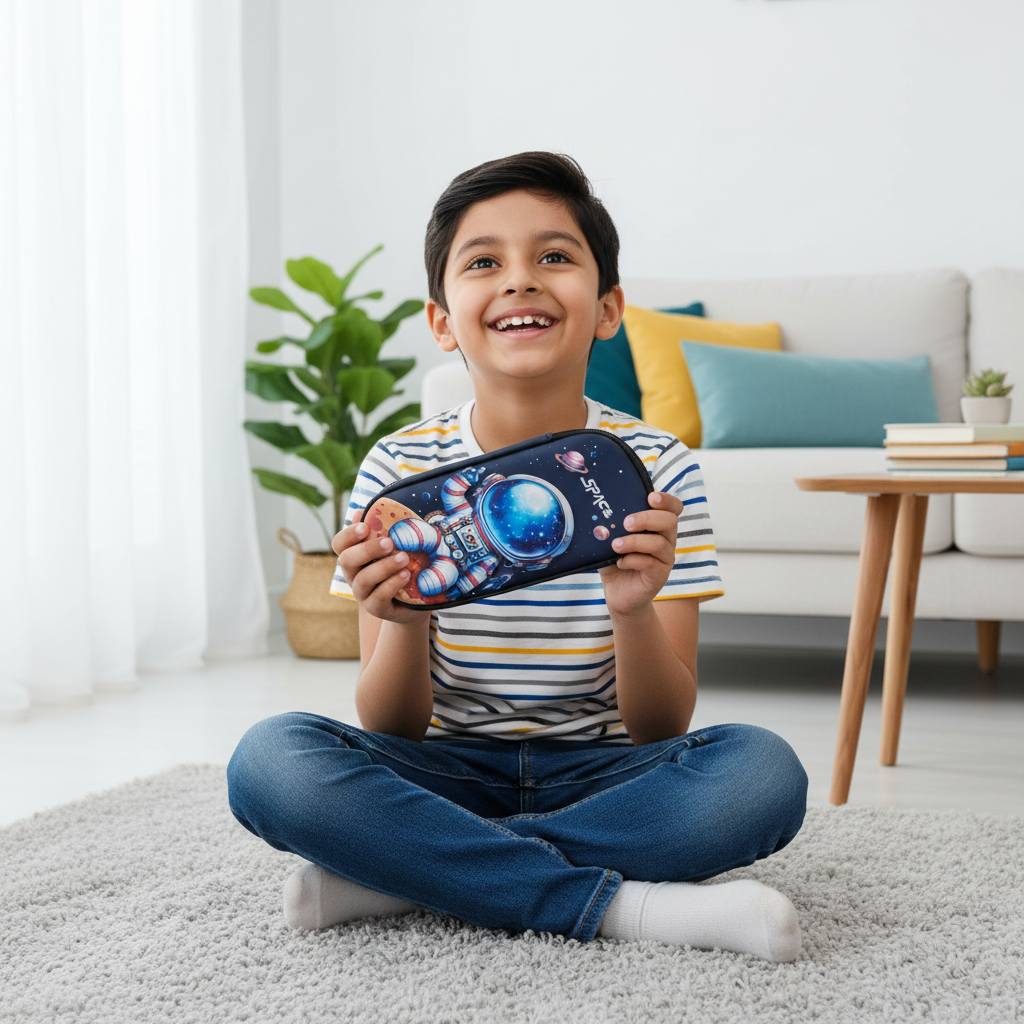 Galaxy Astronaut Zipper Pencil Pouch