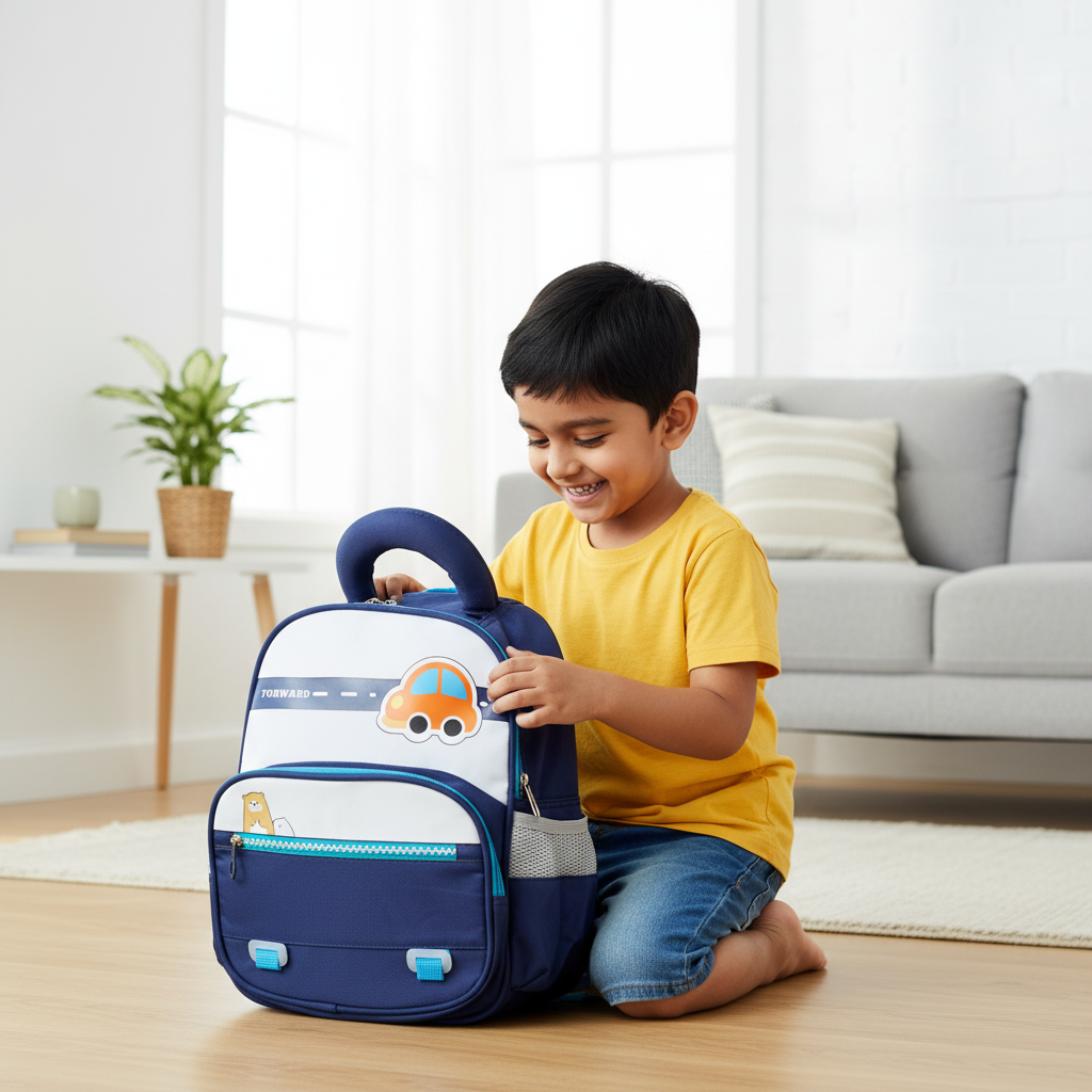 Forest Green Car Explorer Toddler Backpack