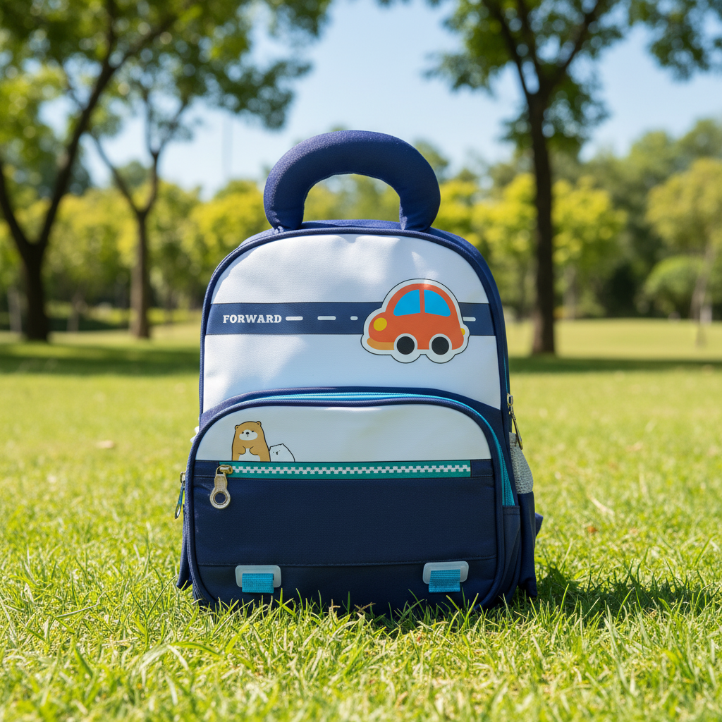 Forest Green Car Explorer Toddler Backpack