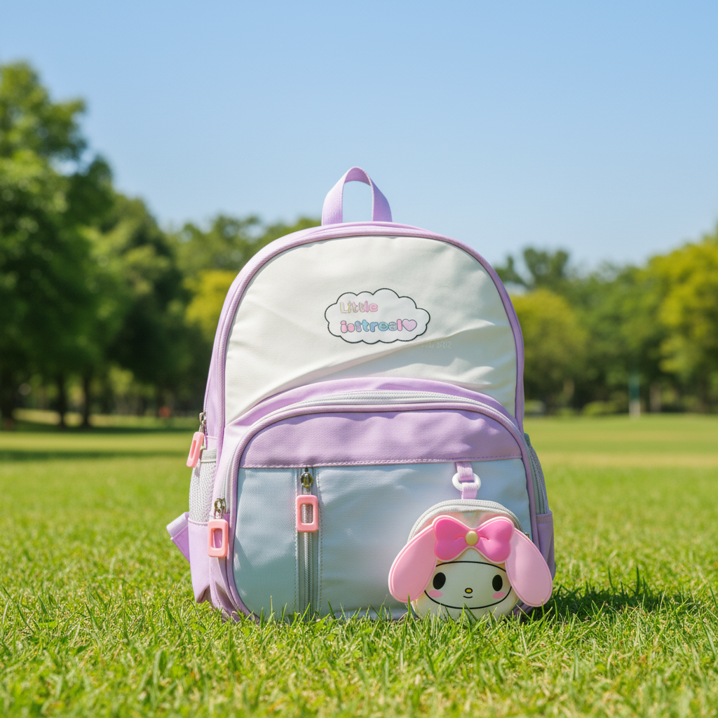 Lavender Puppy Toddler Backpack