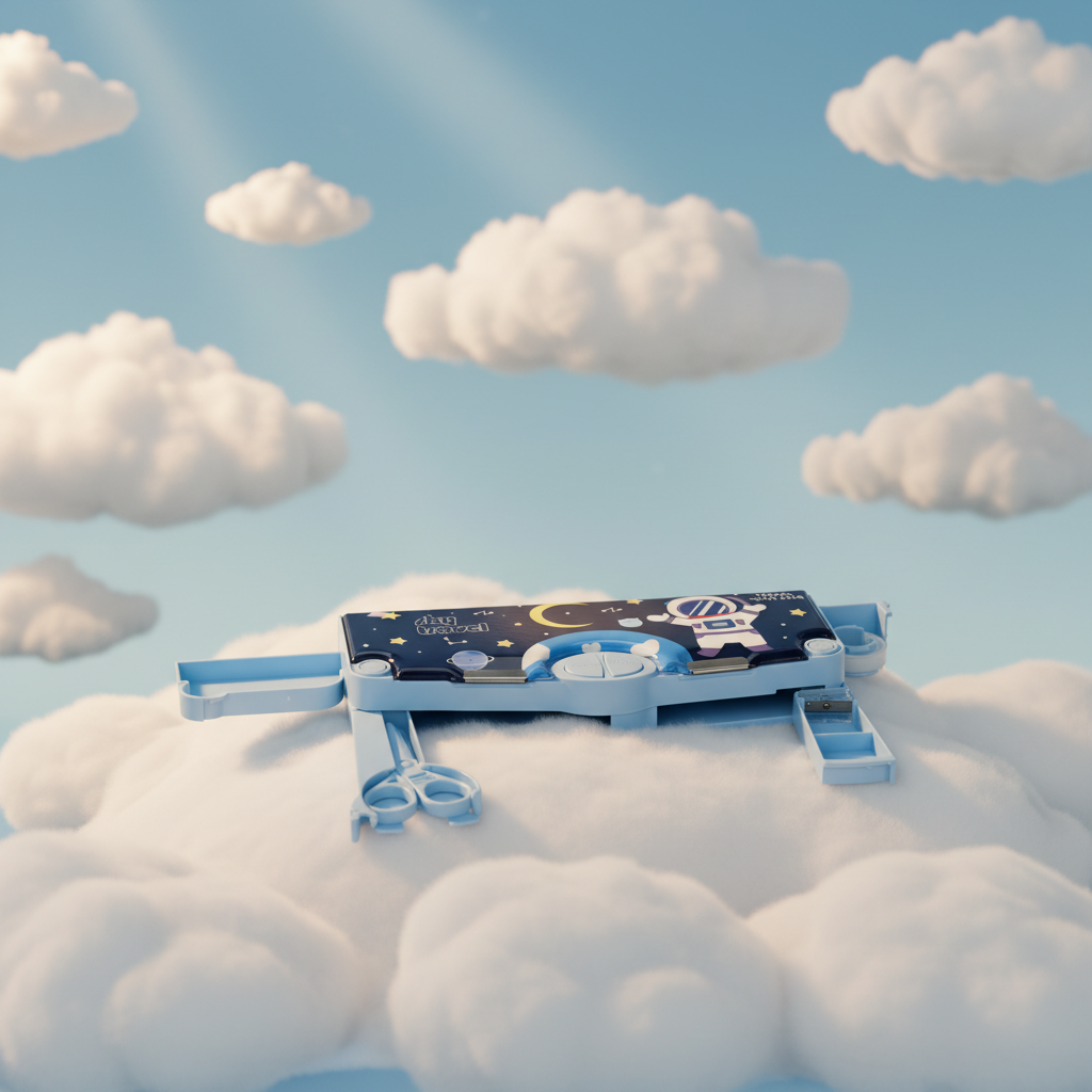 Happy Unicorn Utility Pencil Box with Sharpener