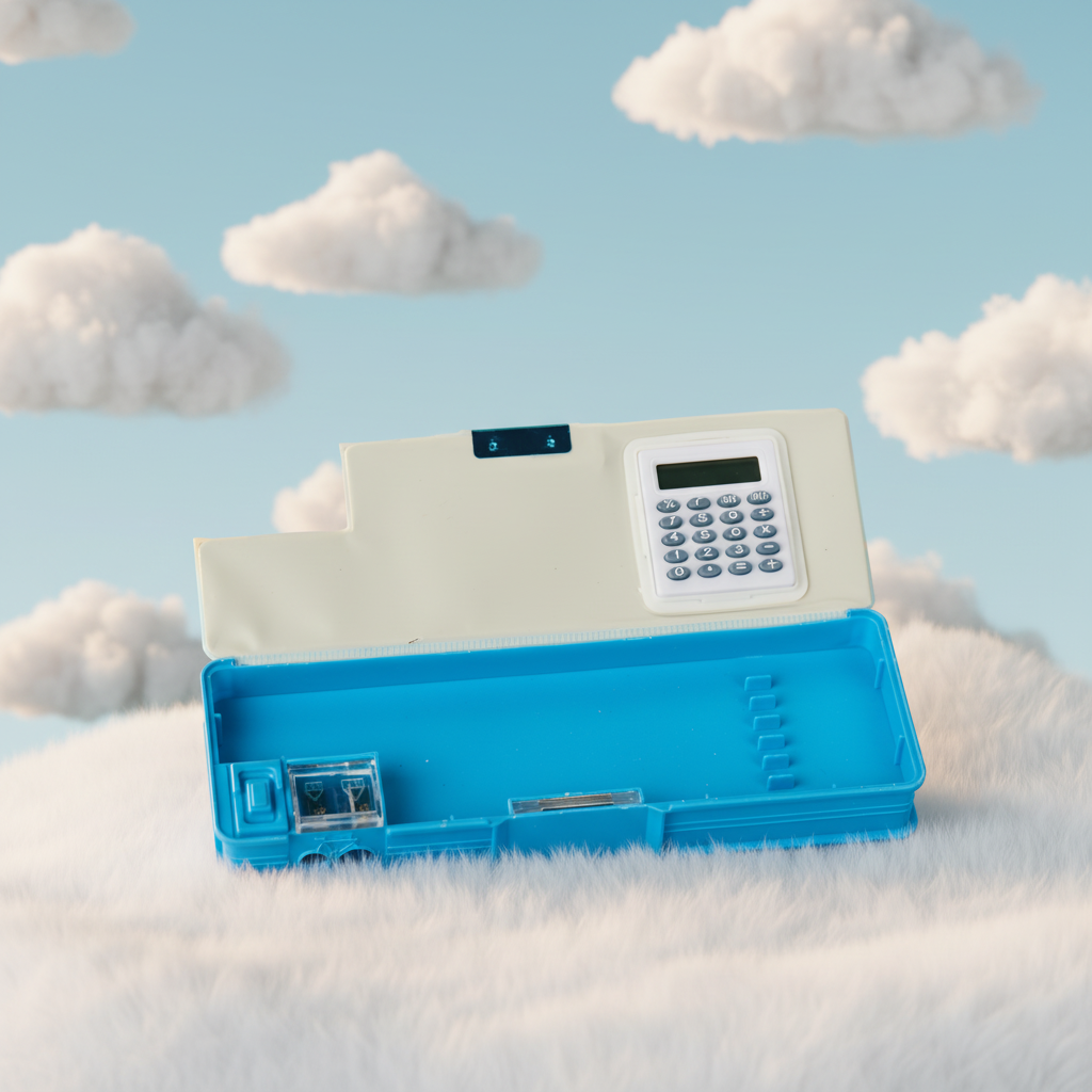 Space Kid Utility Pencil Box with Calculator