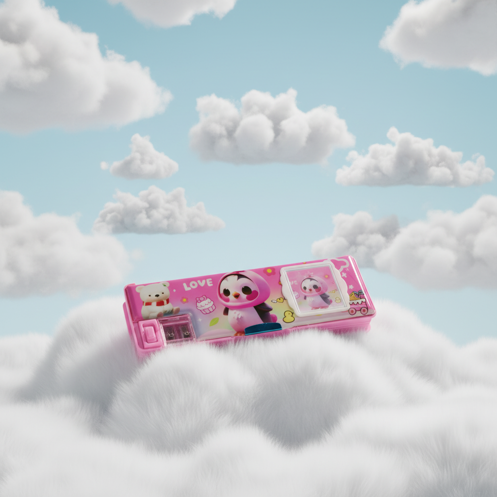 Love Friends Penguin Utility Pencil Box