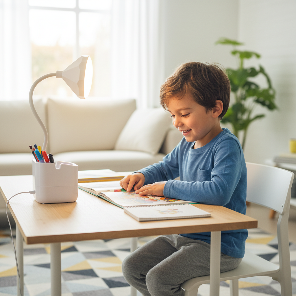 Mini Desk Organizer Lamp